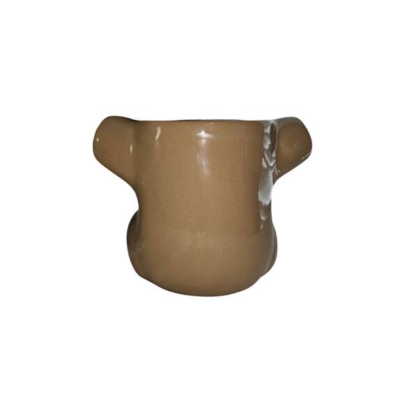 Vintage Ceramic Bear Cookie Jar – Brown Glazed Pottery – Retro Kitchen Decor - Picture 6 of 9